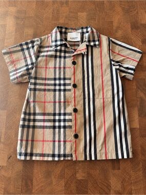 Burberry Classic Check Short Sleeve Button Down Shirt Toddler 18M 86cm